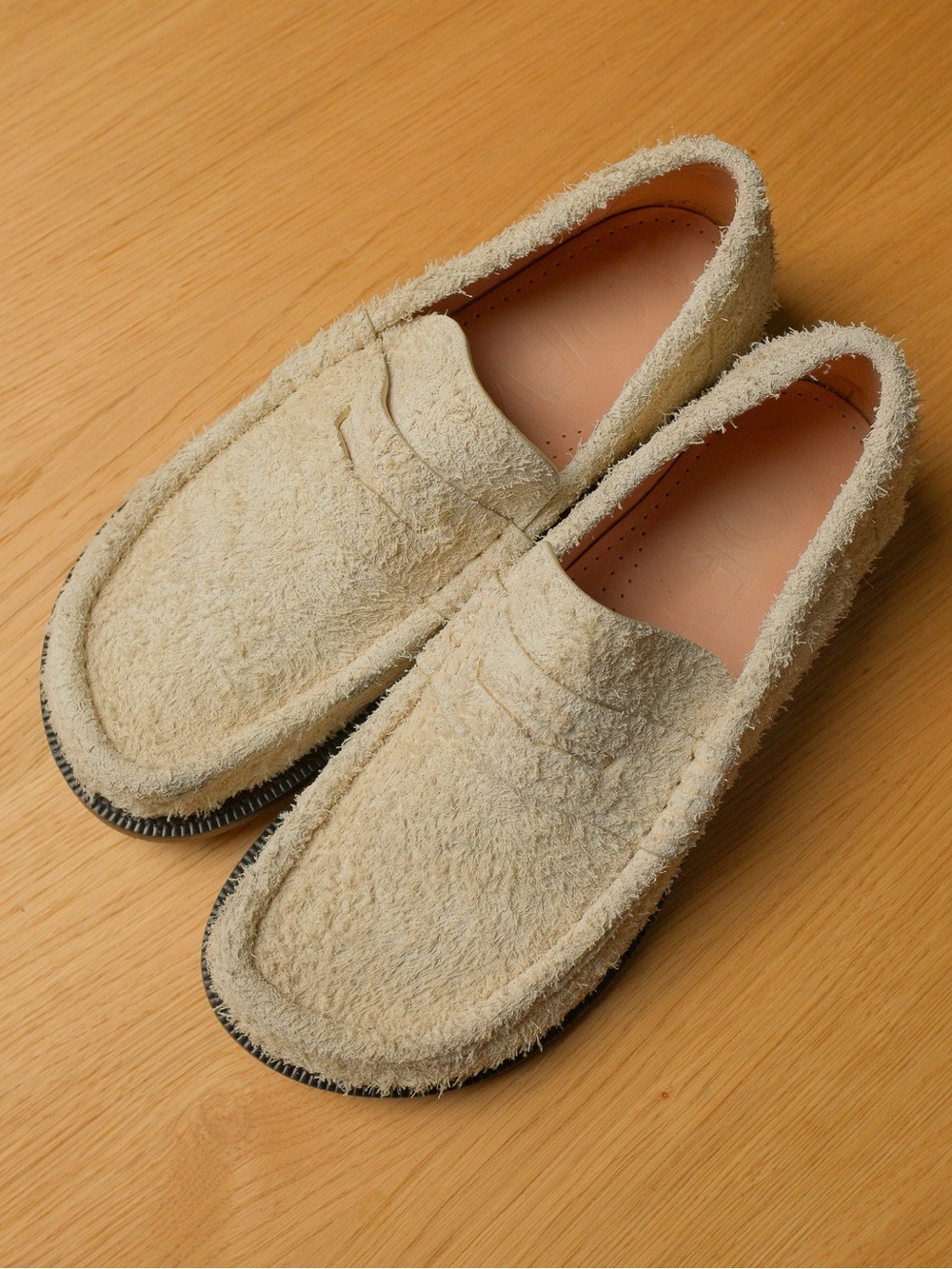 Loewe Campo Brushed Suede Loafers Canvas Soft White Women’s sz 39